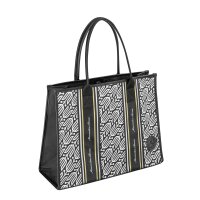 Mercedes-Benz Shopper schwarz / weiß / goldfarben,...