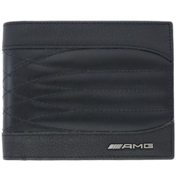 Mercedes AMG Geldbörse schwarz, 100% Rindleder