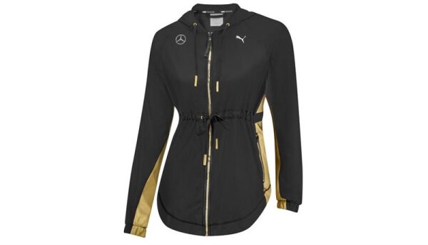 Mercedes-Benz Windjacke Damen, schwarz / goldfarben, L