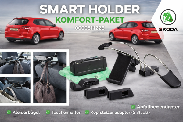Smart Holder-Komfort-Paket Adapter Kleiderbügel Halter Abfallbehälter 000061122E