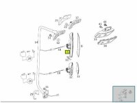 Mercedes-Benz Gehäuse-Spiegel Fahrerseite A0008101479