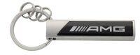 Mercedes-Benz AMG Schlüsselanhänger Logo silberfarben schwarzweiß Edelstahl