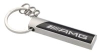 Mercedes-Benz AMG Schlüsselanhänger Logo silberfarben schwarzweiß Edelstahl