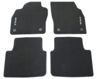 Skoda 657061404 - Alfombrillas Textiles estándar (4 Unidades), Color Negro